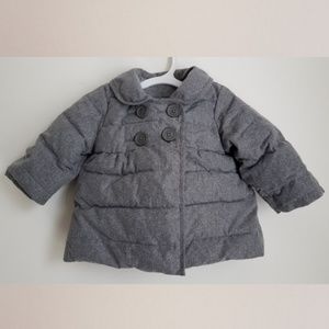 Baby Gap gray puffer jacket, 0-6 months old